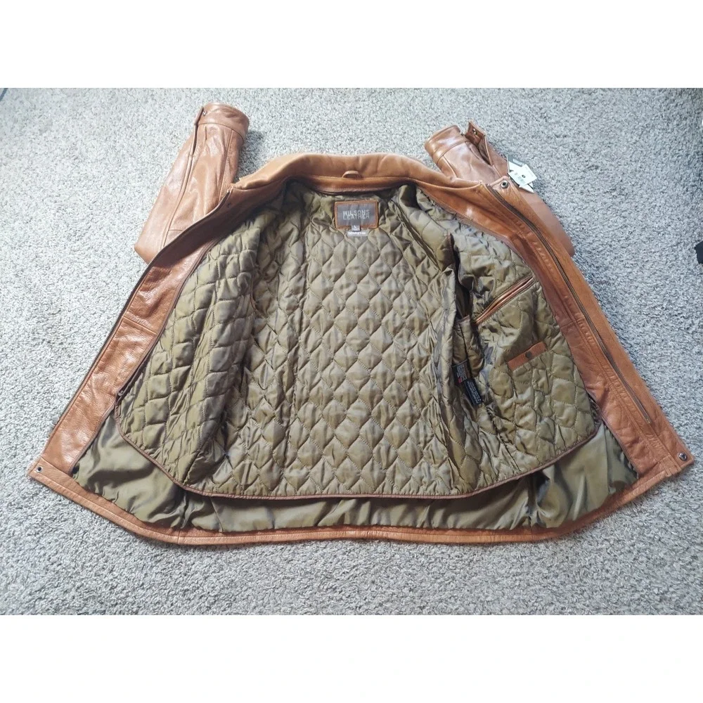Wilsons Leather Jacket Mens L Brown Thinsulate Ultra Insulated Coat 11055-26 NEW